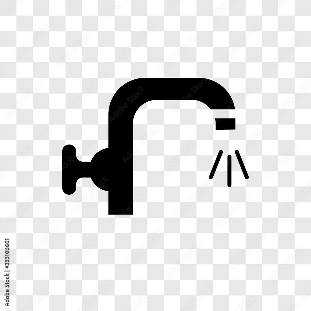 Poster tap vector icon isolated on transparent background, tap transparency logo design