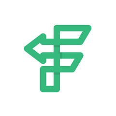 Letter F arrow logo