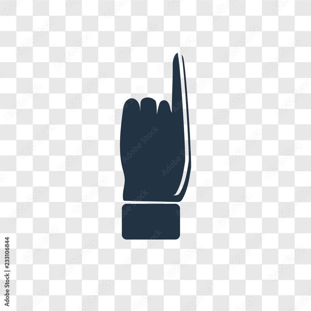 Poster pointer vector icon isolated on transparent background, pointer transparency logo design
