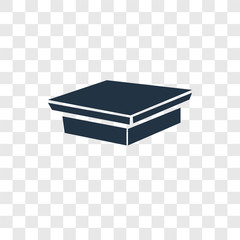 Mortarboard vector icon isolated on transparent background, Mortarboard transparency logo design