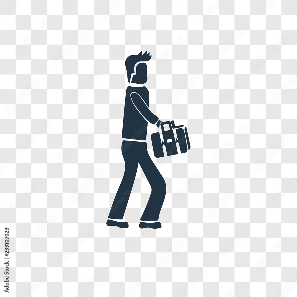 Poster work vector icon isolated on transparent background, work transparency logo design