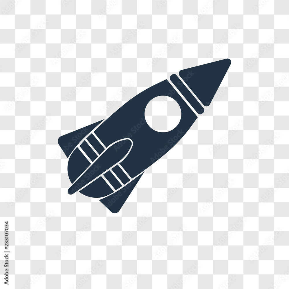 Poster startup vector icon isolated on transparent background, startup transparency logo design