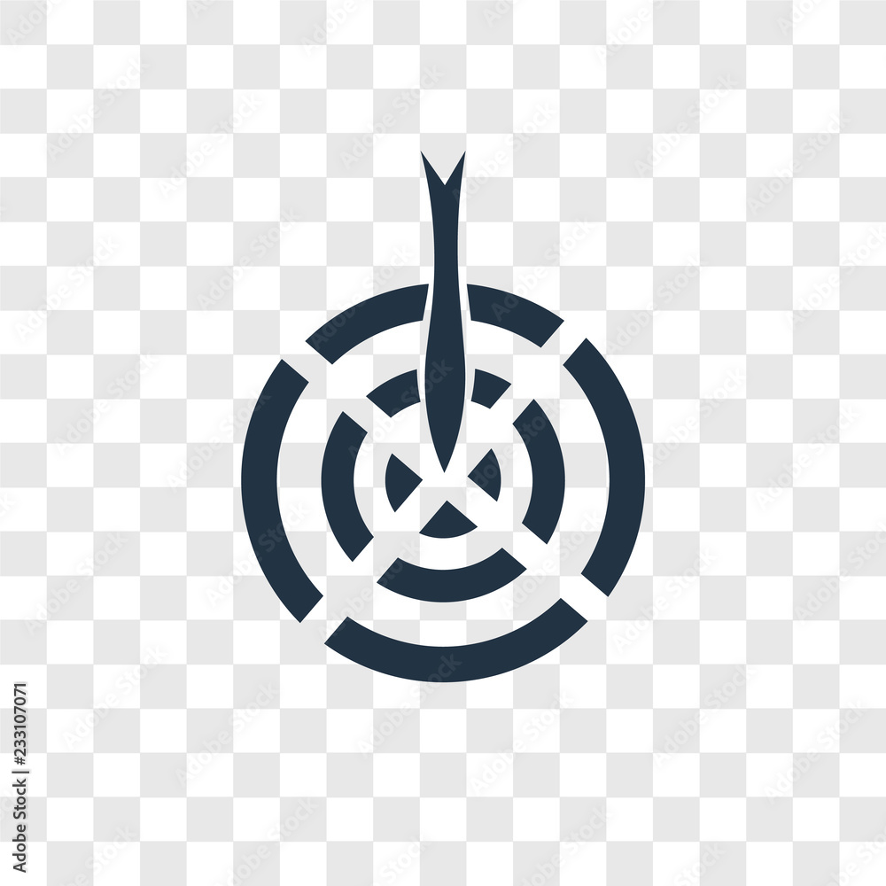 Poster target vector icon isolated on transparent background, target transparency logo design