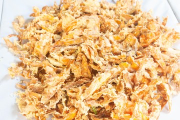 corn flakes on white background