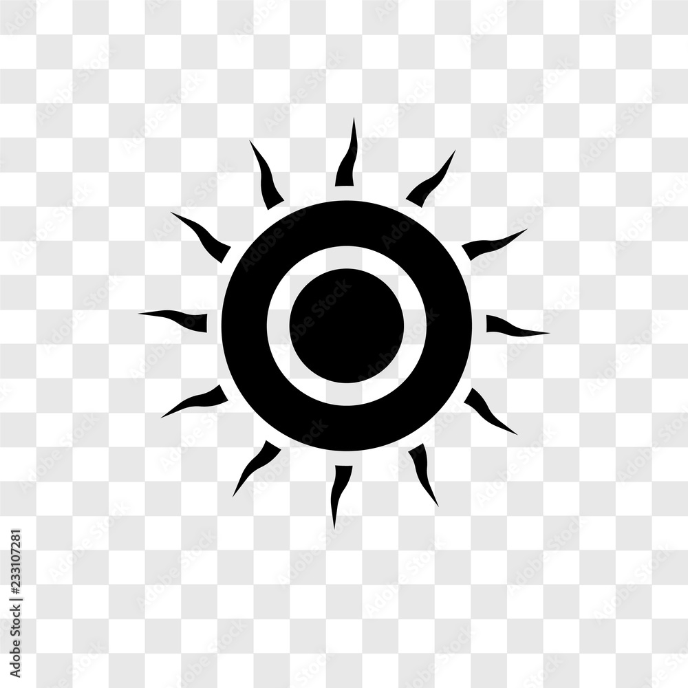 Poster sunlight vector icon isolated on transparent background, sunlight transparency logo design