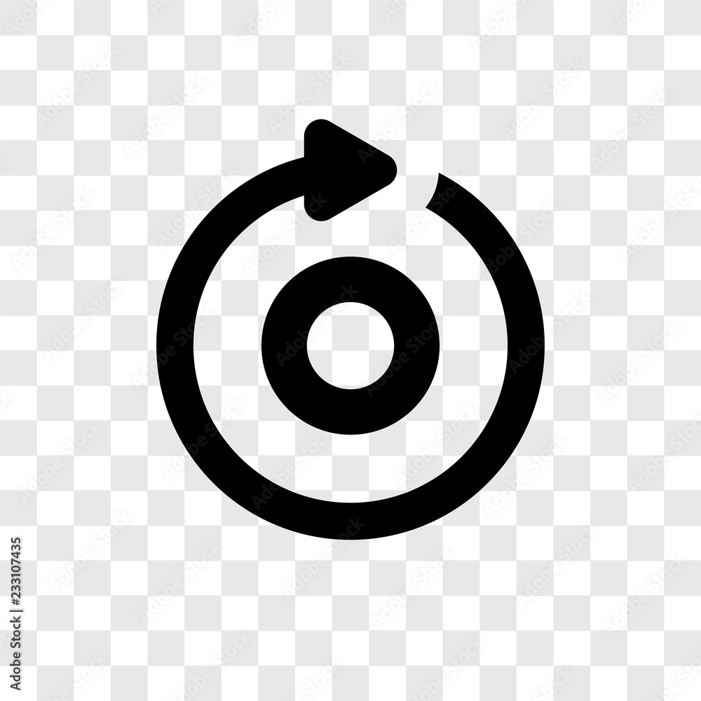 Poster reload vector icon isolated on transparent background, reload transparency logo design