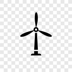 Wind mill vector icon isolated on transparent background, Wind mill transparency logo design