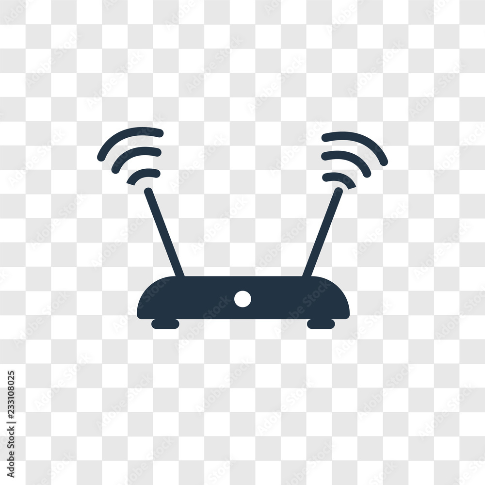 Poster wifi vector icon isolated on transparent background, wifi transparency logo design