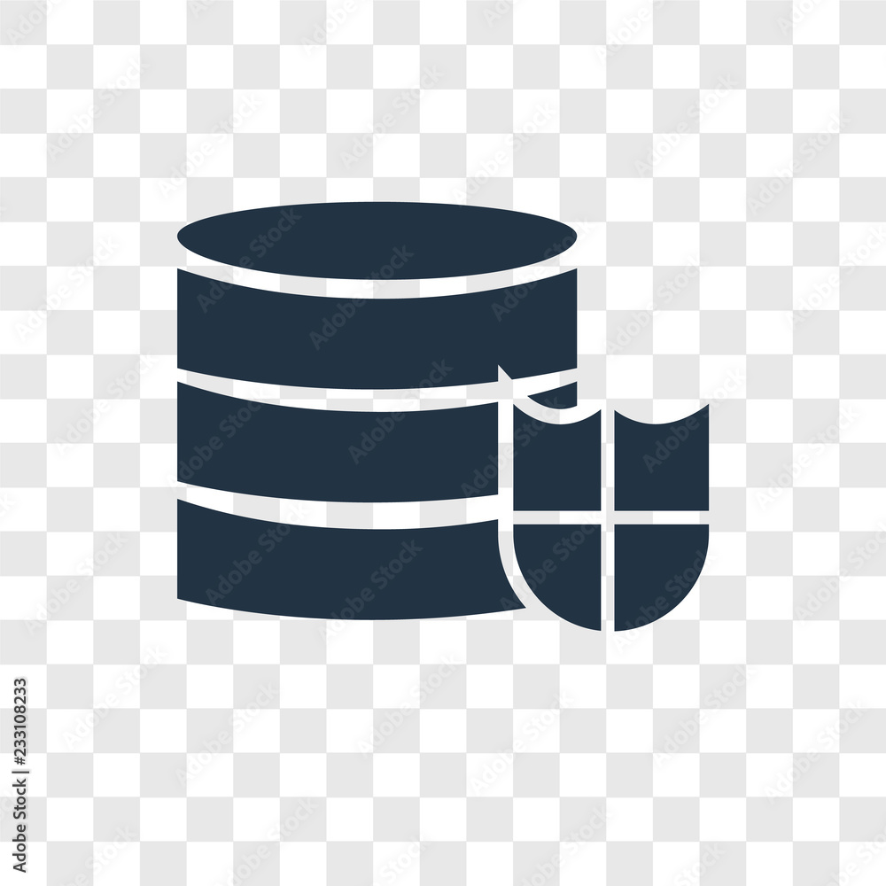 Poster server vector icon isolated on transparent background, server transparency logo design