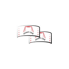 tickets to theater 2 colored line icon. Simple colored element illustration. tickets to theater outline symbol design from theater set
