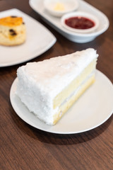 coconut cake on plate