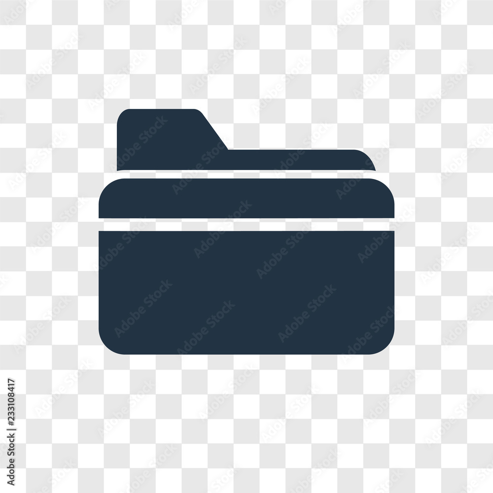 Poster folder vector icon isolated on transparent background, folder transparency logo design