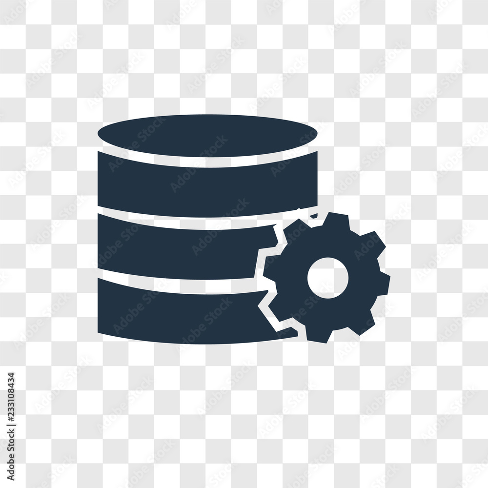 Poster server vector icon isolated on transparent background, server transparency logo design