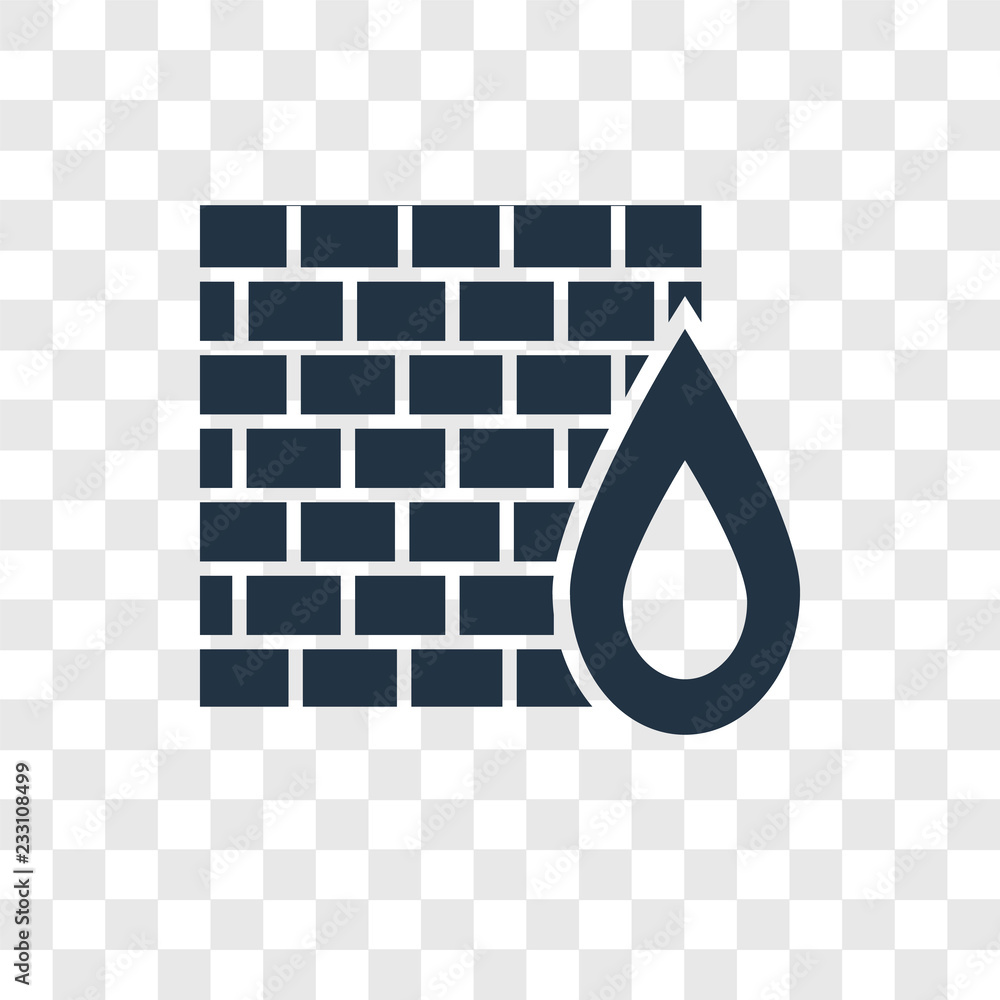 Poster firewall vector icon isolated on transparent background, firewall transparency logo design