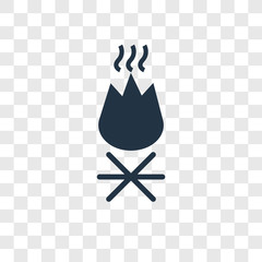 Bonfire vector icon isolated on transparent background, Bonfire transparency logo design