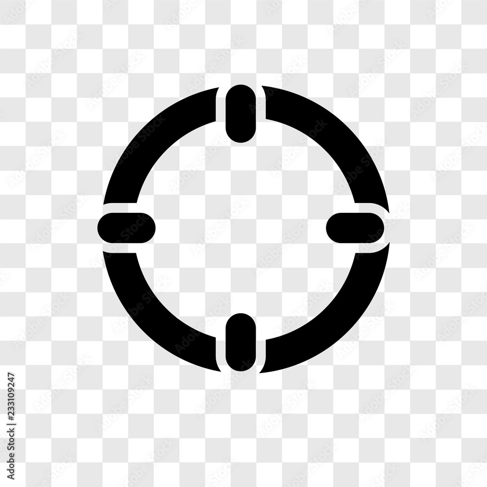 Poster circle vector icon isolated on transparent background, circle transparency logo design