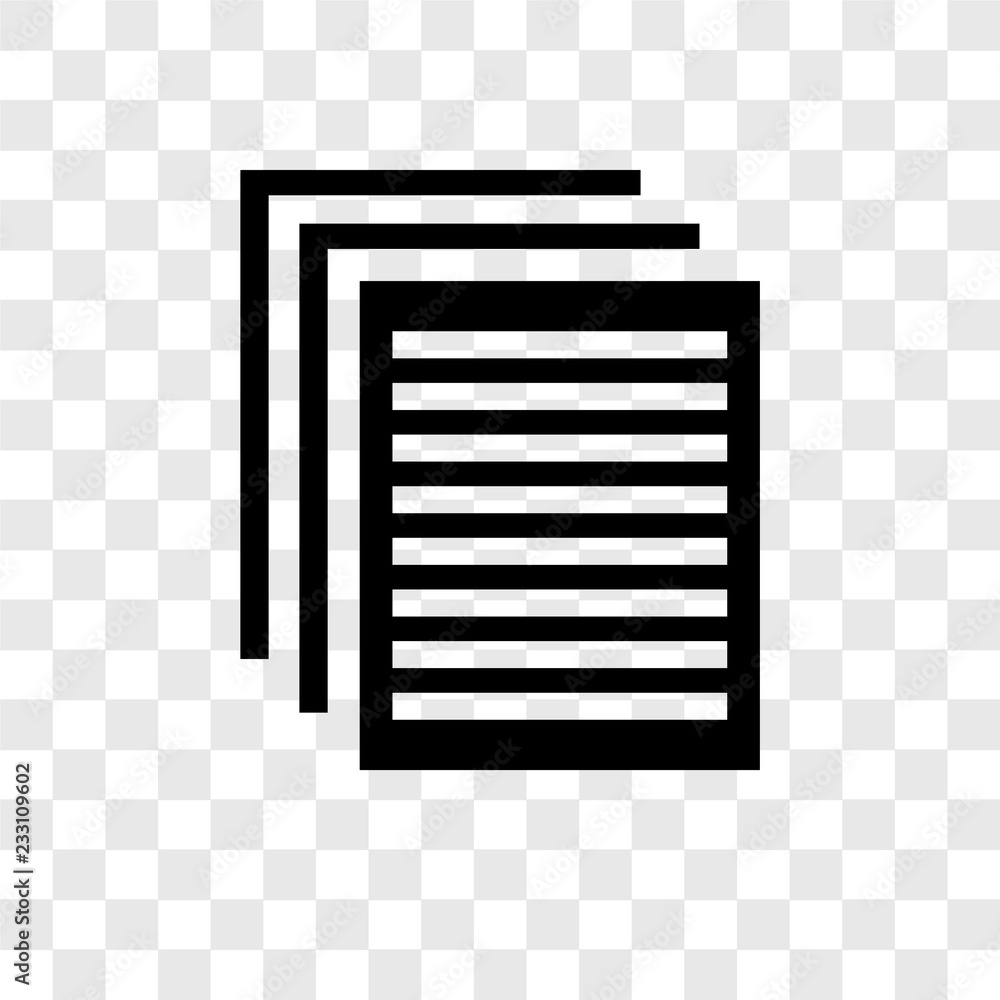 Poster paper vector icon isolated on transparent background, paper transparency logo design