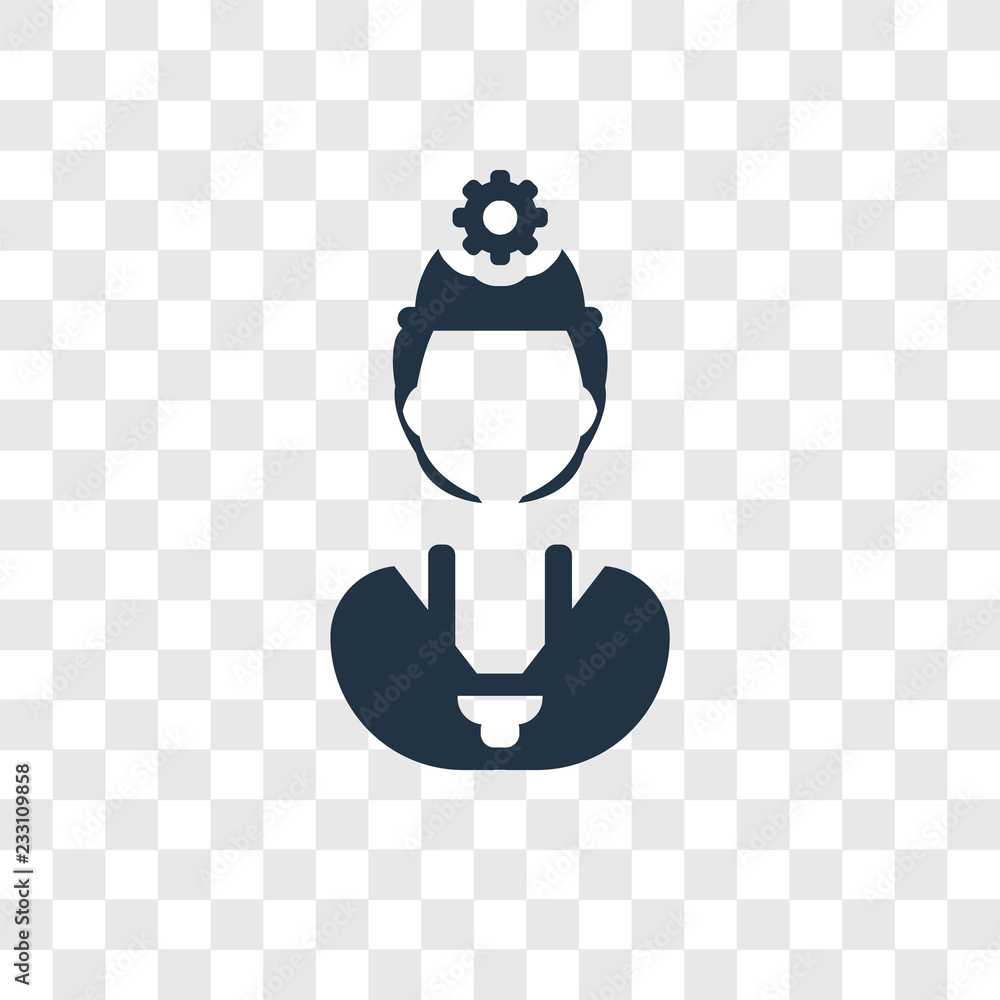 Aufkleber engineer vector icon isolated on transparent background, engineer transparency logo design