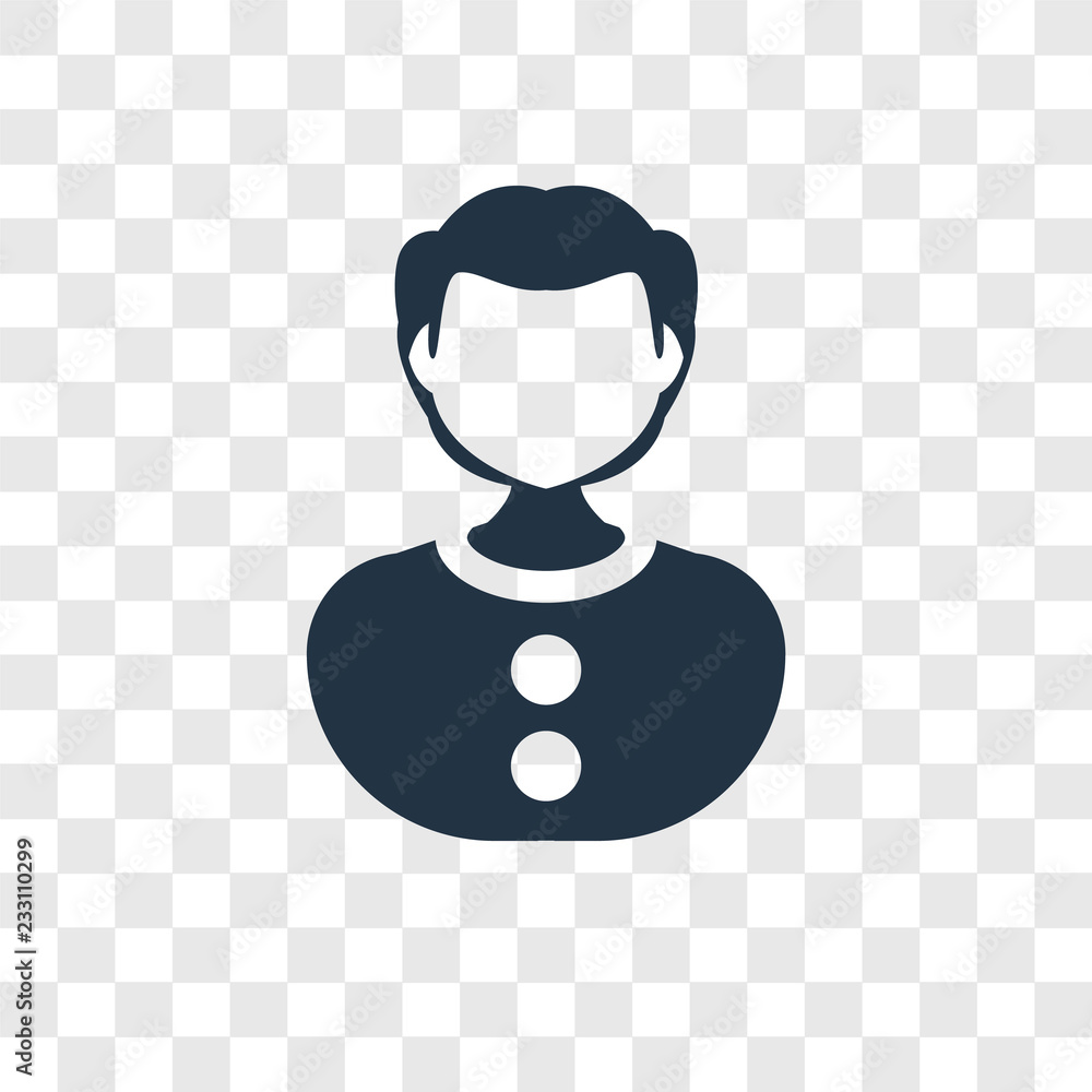 Poster man vector icon isolated on transparent background, man transparency logo design