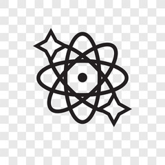 Atomic orbitals vector icon isolated on transparent background, Atomic orbitals transparency logo design