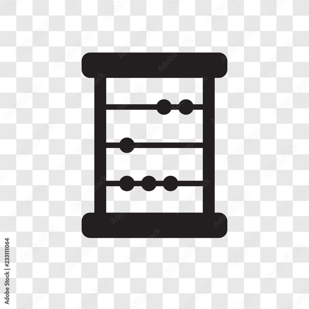 Poster abacus vector icon isolated on transparent background, abacus transparency logo design