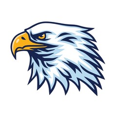 Eagle Logo  Head Mascot Sports Team Vector Design