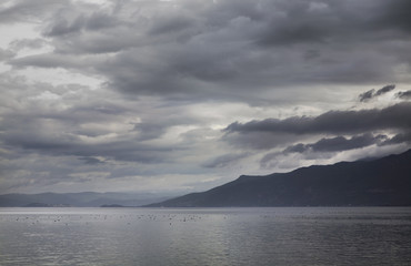 Ohrid lake near Saint Naum. Macedonia