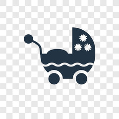 Cradle vector icon isolated on transparent background, Cradle transparency logo design