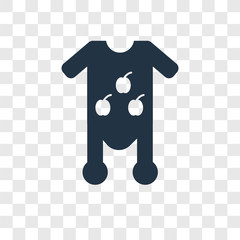 Baby clothes vector icon isolated on transparent background, Baby clothes transparency logo design