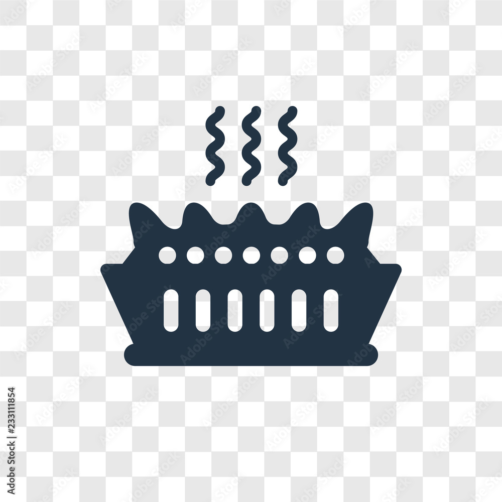 Poster pie vector icon isolated on transparent background, pie transparency logo design