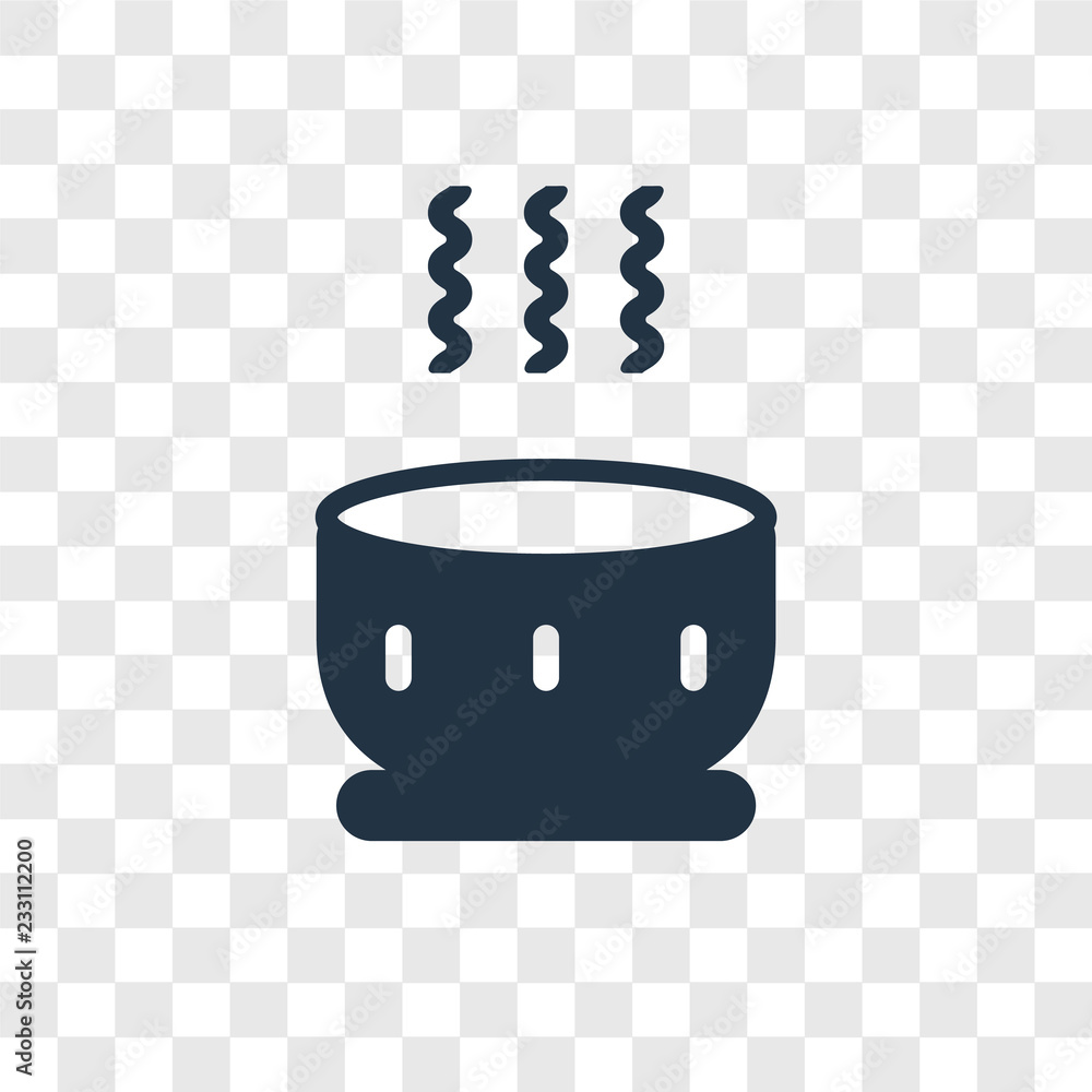 Poster soup vector icon isolated on transparent background, soup transparency logo design