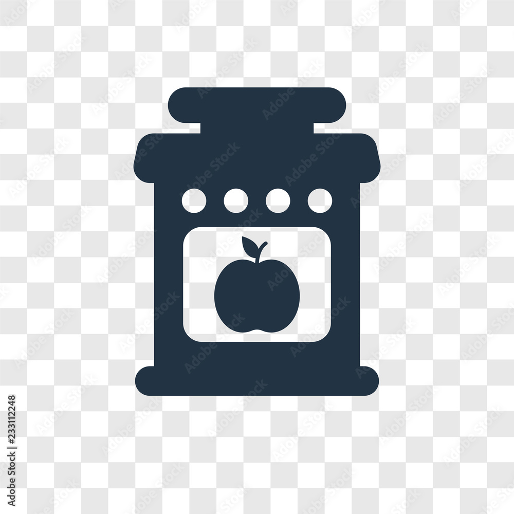 Poster jam vector icon isolated on transparent background, jam transparency logo design