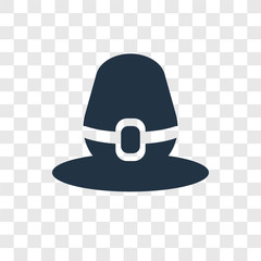 Pilgrim vector icon isolated on transparent background, Pilgrim transparency logo design