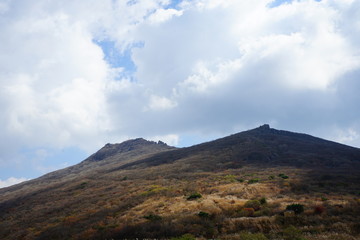 Obraz na płótnie Canvas photo taken the mountain trekking
