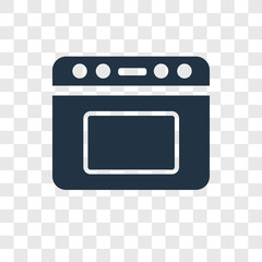 Oven vector icon isolated on transparent background, Oven transparency logo design