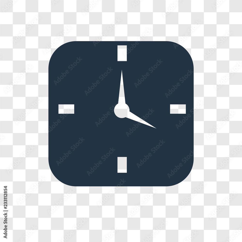 Poster timer vector icon isolated on transparent background, timer transparency logo design