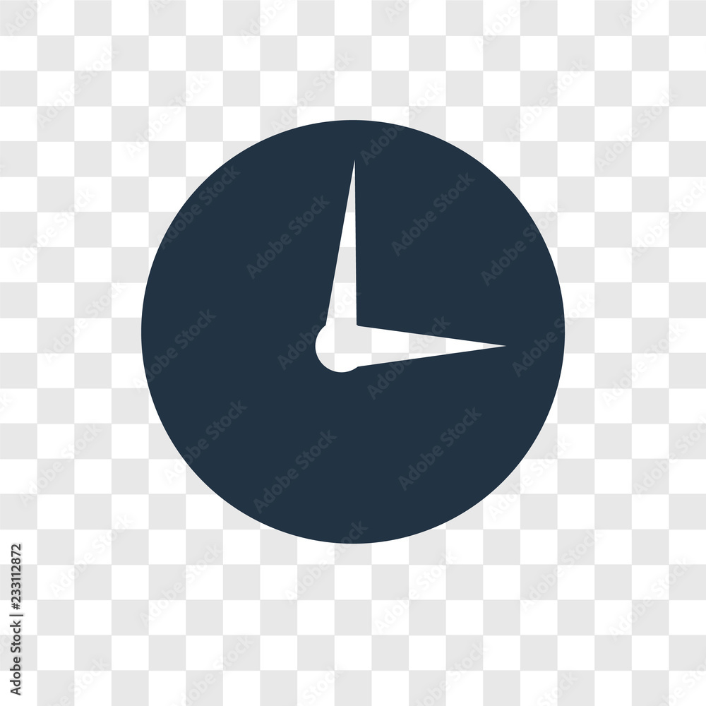Poster timer vector icon isolated on transparent background, timer transparency logo design