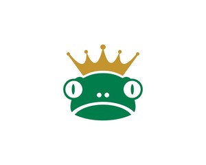 Fototapeta premium King Frog Logo Template vector illustration