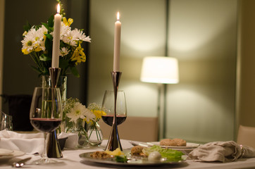 Passover table setting