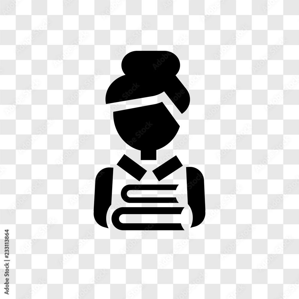 Poster student vector icon isolated on transparent background, student transparency logo design