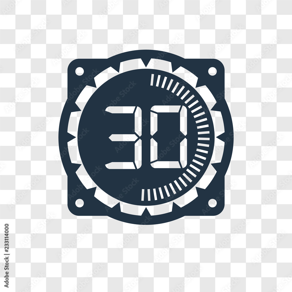 Poster time vector icon isolated on transparent background, time transparency logo design