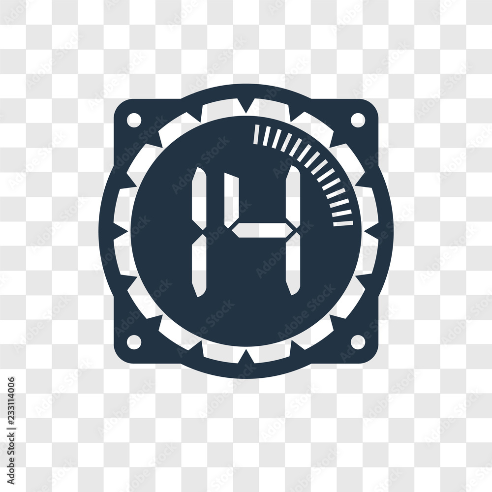 Poster time vector icon isolated on transparent background, time transparency logo design