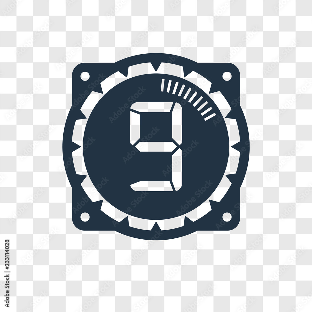 Poster time vector icon isolated on transparent background, time transparency logo design