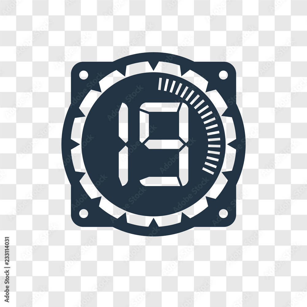 Poster time vector icon isolated on transparent background, time transparency logo design