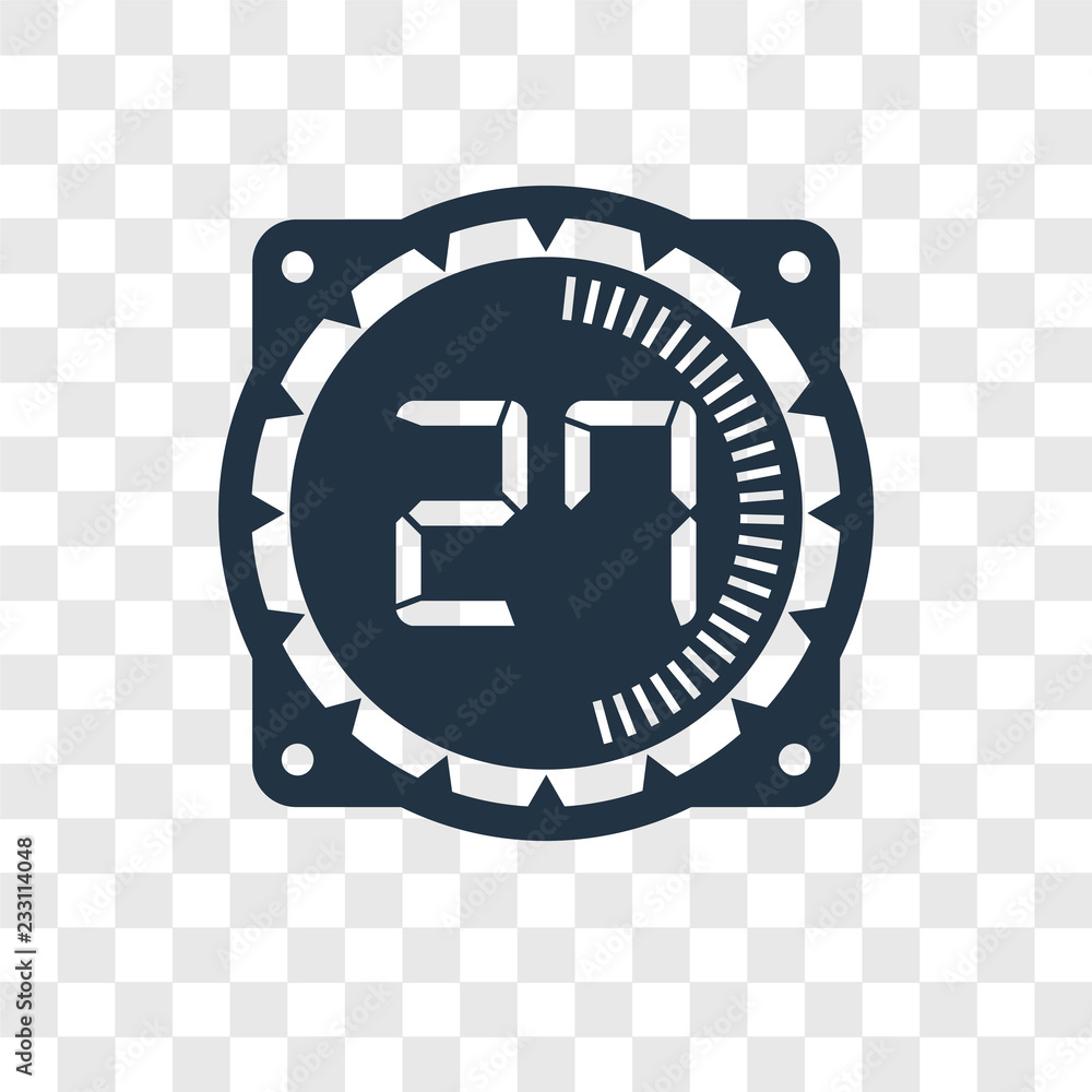 Poster time vector icon isolated on transparent background, time transparency logo design