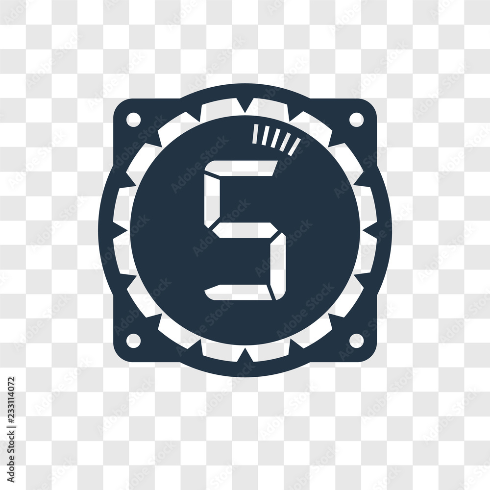 Poster time vector icon isolated on transparent background, time transparency logo design