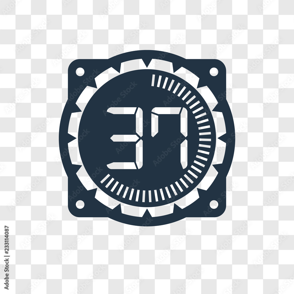 Poster time vector icon isolated on transparent background, time transparency logo design