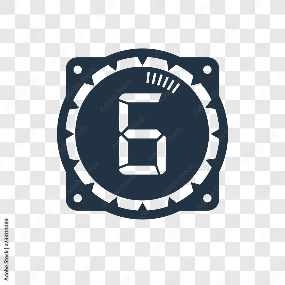Poster time vector icon isolated on transparent background, time transparency logo design