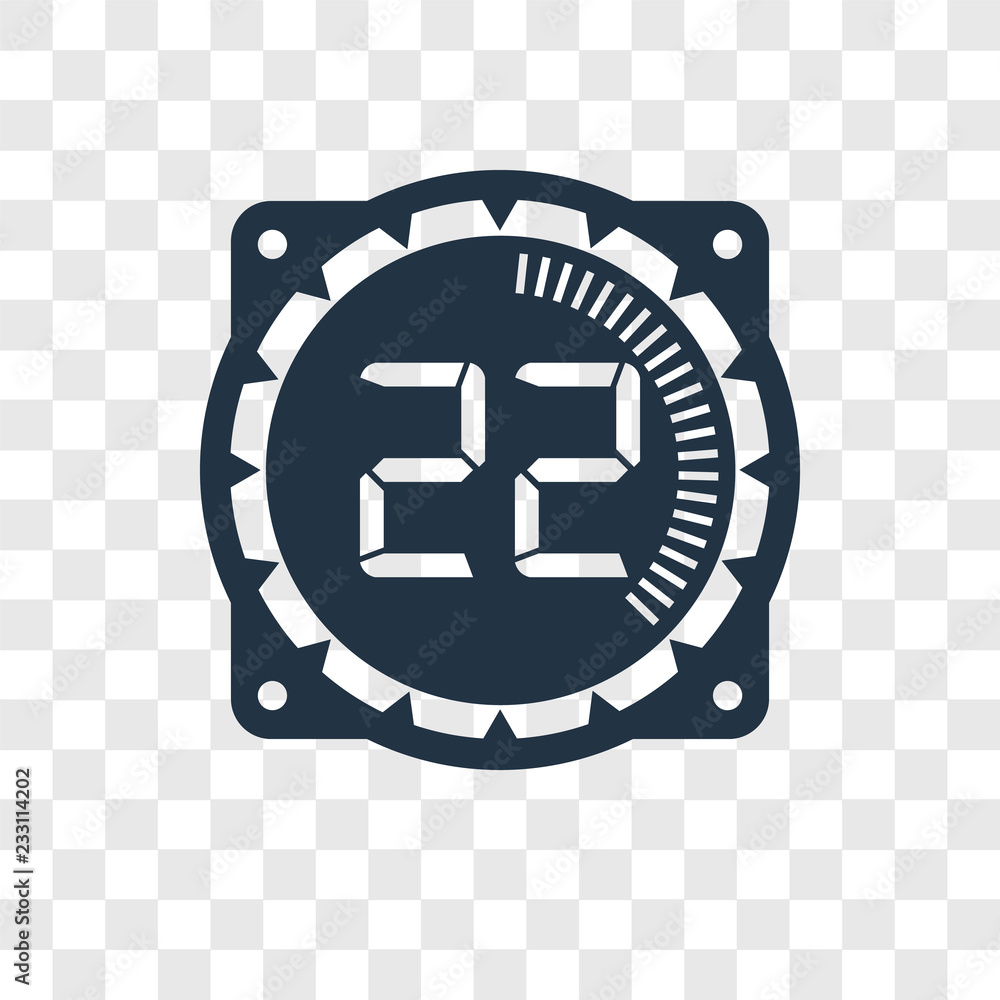 Poster time vector icon isolated on transparent background, time transparency logo design