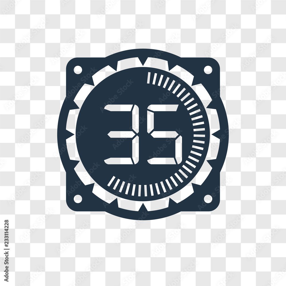 Poster time vector icon isolated on transparent background, time transparency logo design